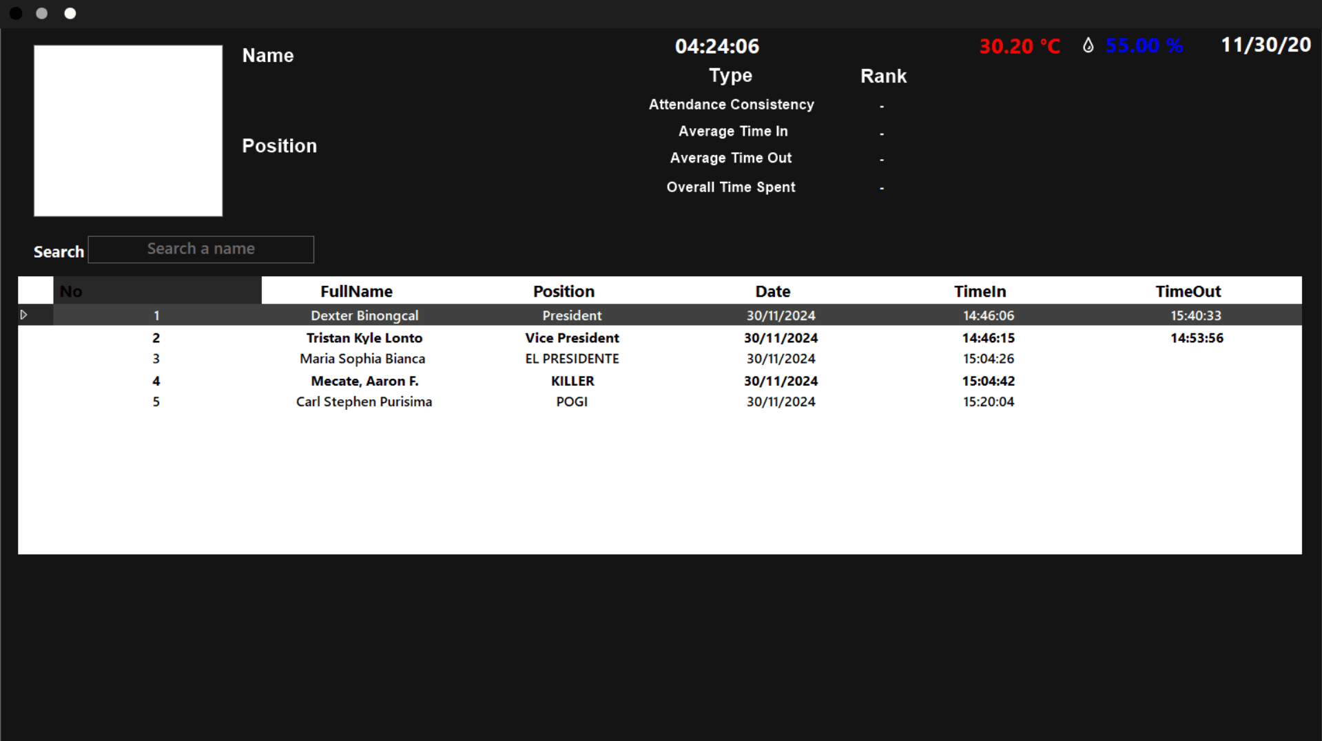 RFID Smart Attendance System screenshot