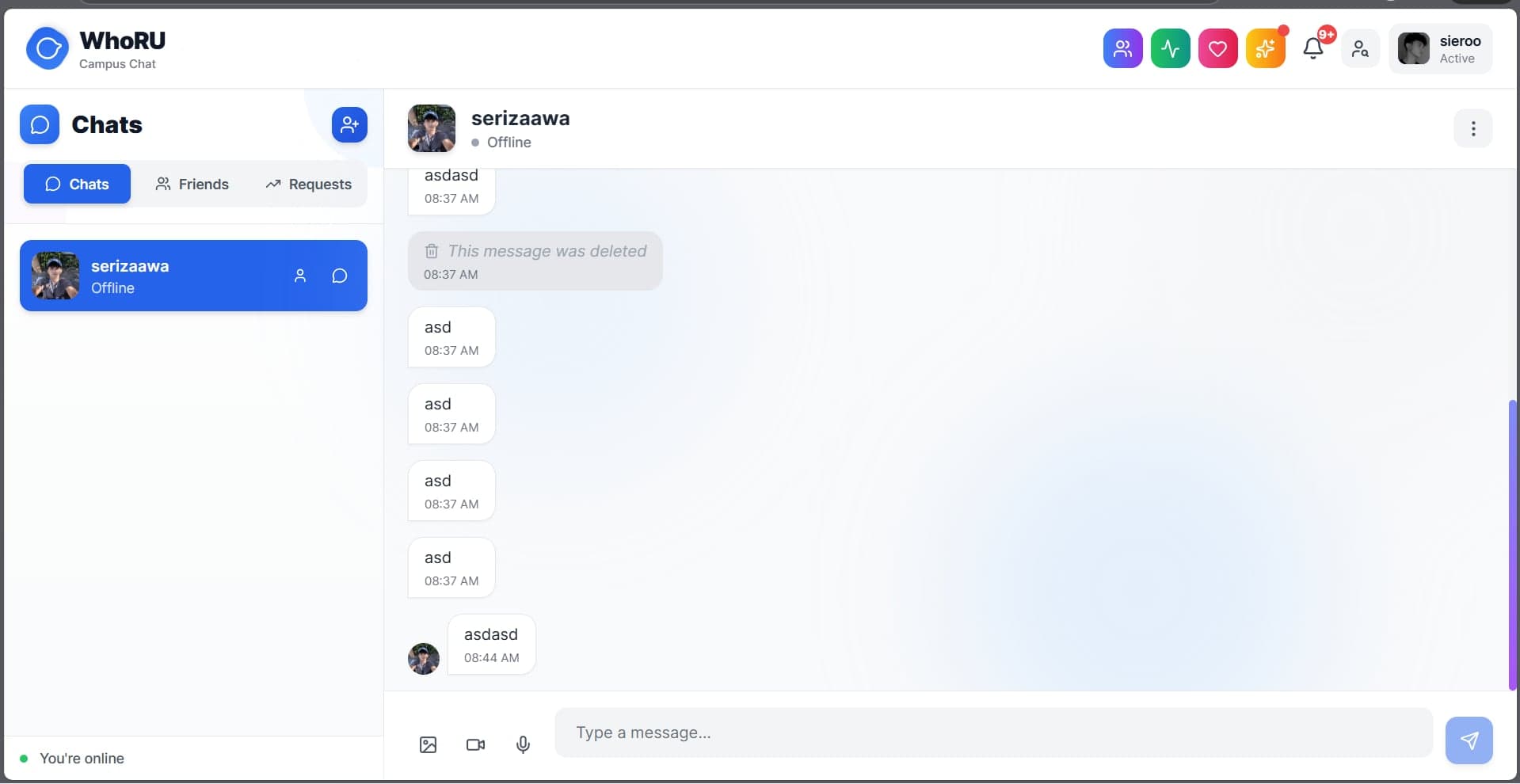 WHORU (Campus Buddy Finder) screenshot